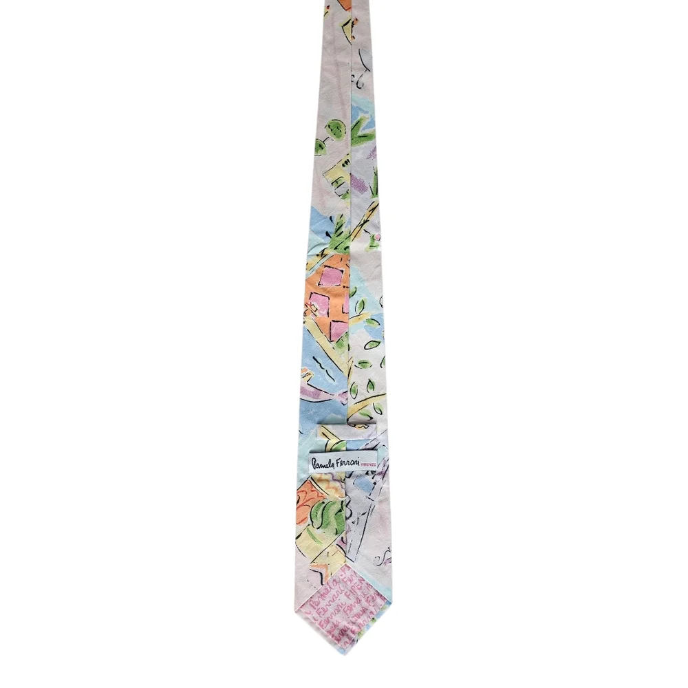 NWOT RARE PAMELA FERRARI Venice Scenes Italian Cotton Tie | SZ 58